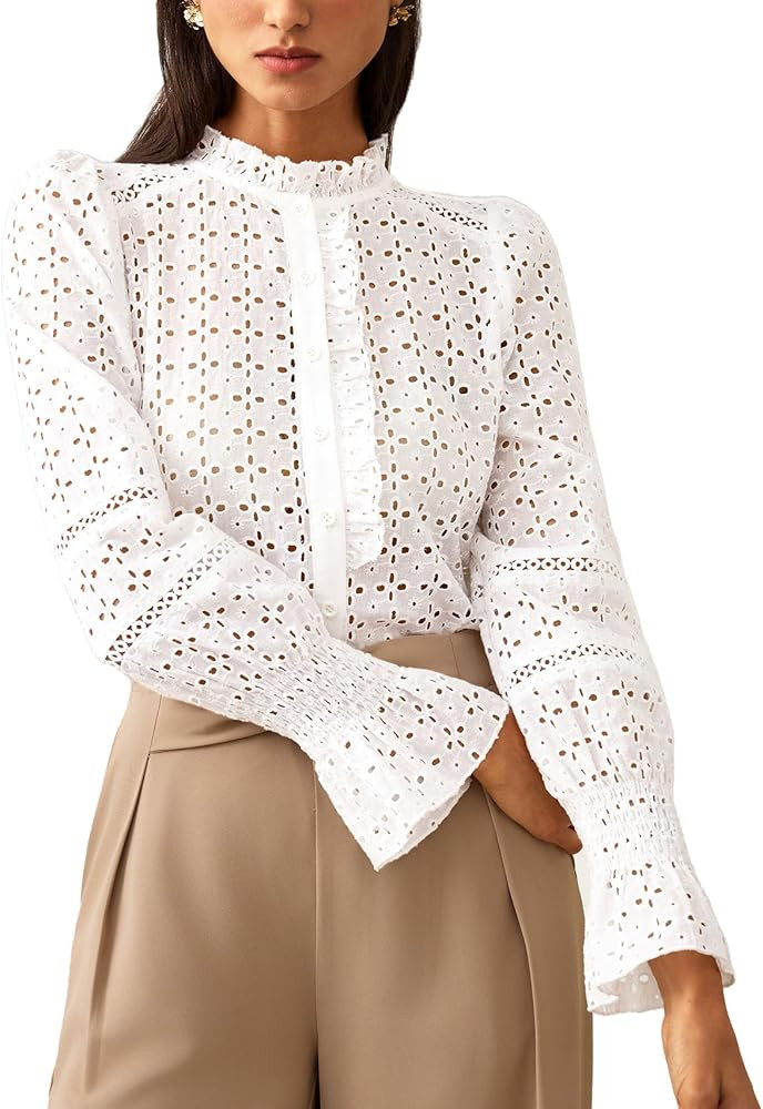 Women's Long Sleeve Blouse, Casual Top for Daily, Work & Vacation Outfits | Amazon (US)