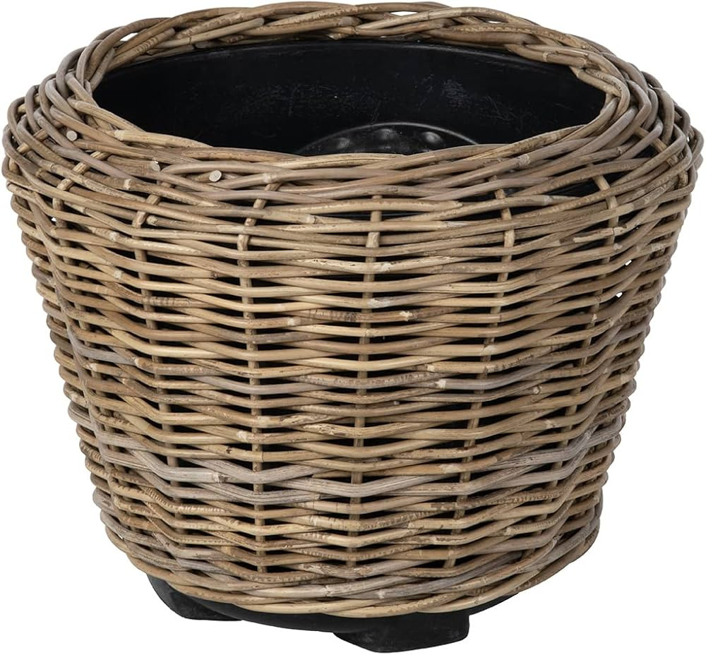 Rattan Kobo Indoor & Outdoor Planter Basket with Plastic Pot, Large, 6.5 Gallon Soil Capacity | Amazon (US)
