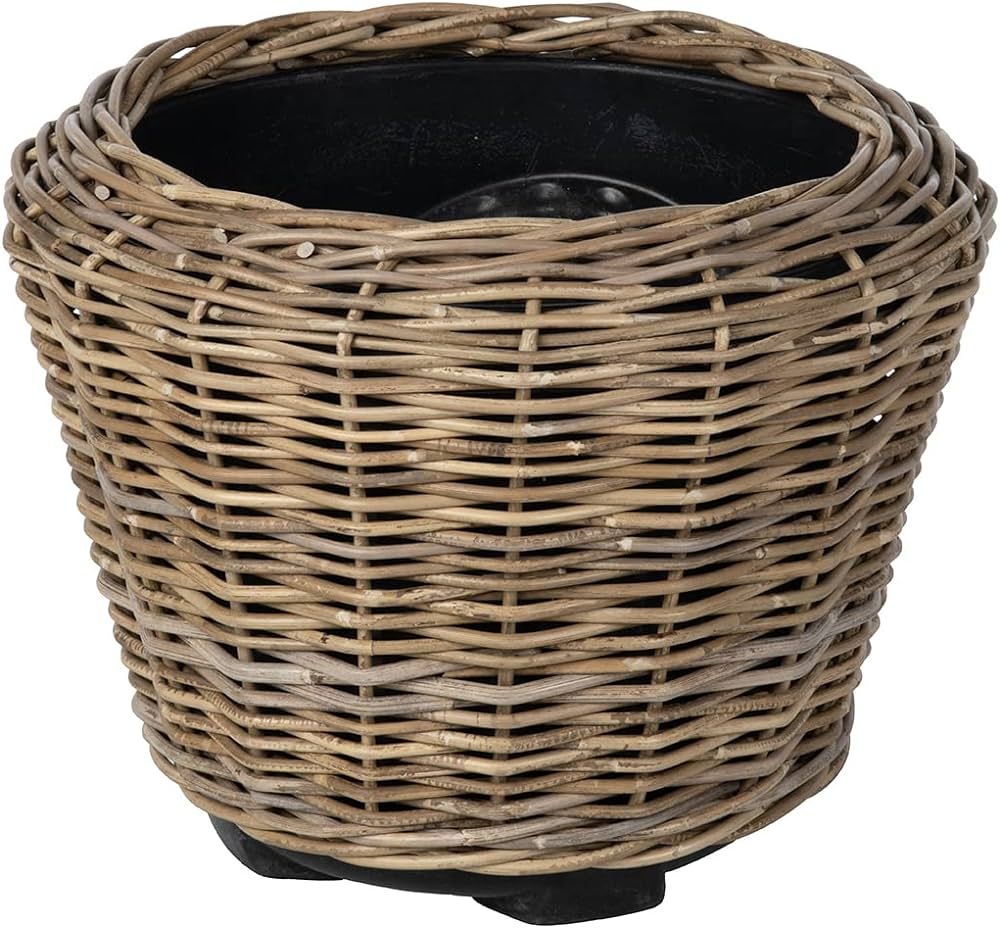 Rattan Kobo Indoor & Outdoor Planter Basket with Plastic Pot, Large, 6.5 Gallon Soil Capacity | Amazon (US)