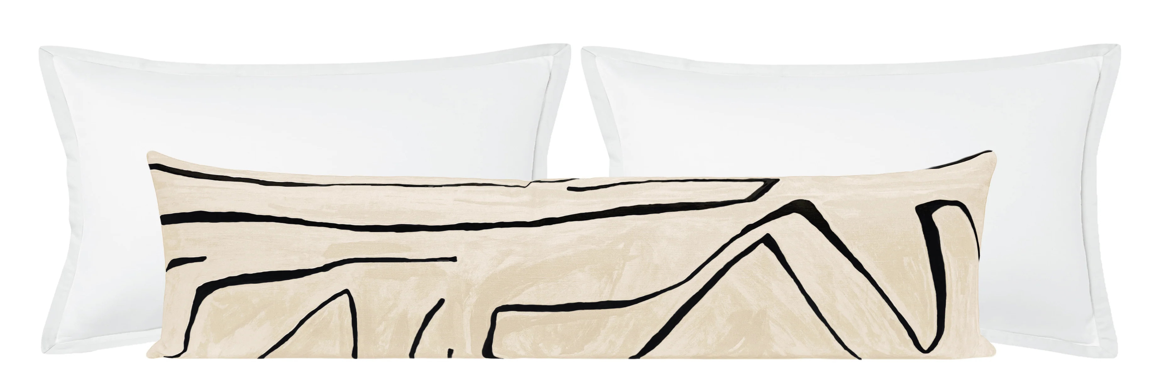 The XL Lumbar :: Graffito // Linen + Onyx | LITTLE DESIGN COMPANY