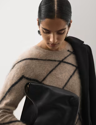 Wool Rich Intarsia Striped Jumper with Cashmere | Marks and Spencer US