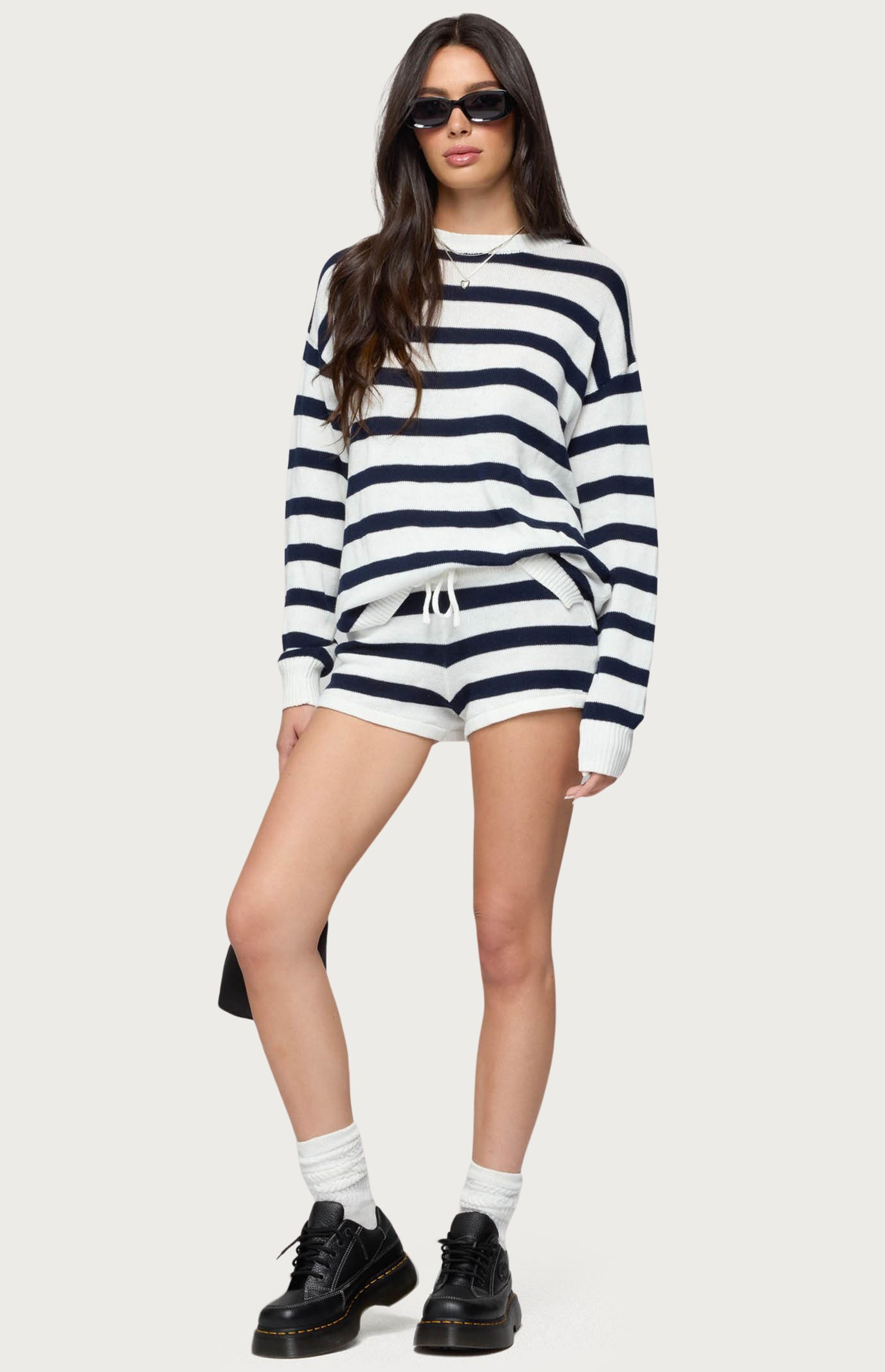 Edikted Amaris Oversized Striped Knit Sweater | PacSun