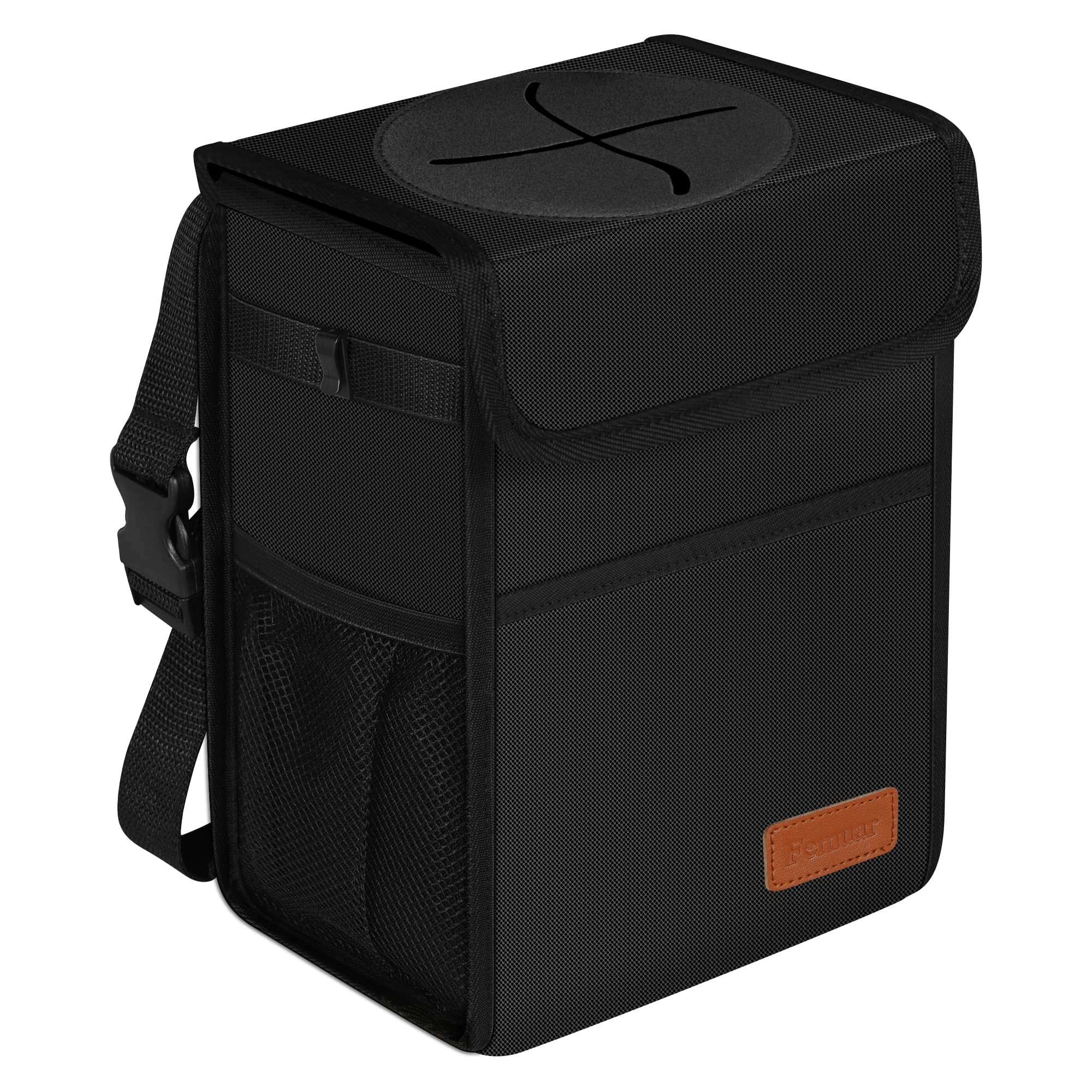 Femuar Leak Proof Car Trash Can with Lid - Waterproof Automotive Garbage Bin for SUVs, Collapsibl... | Amazon (US)