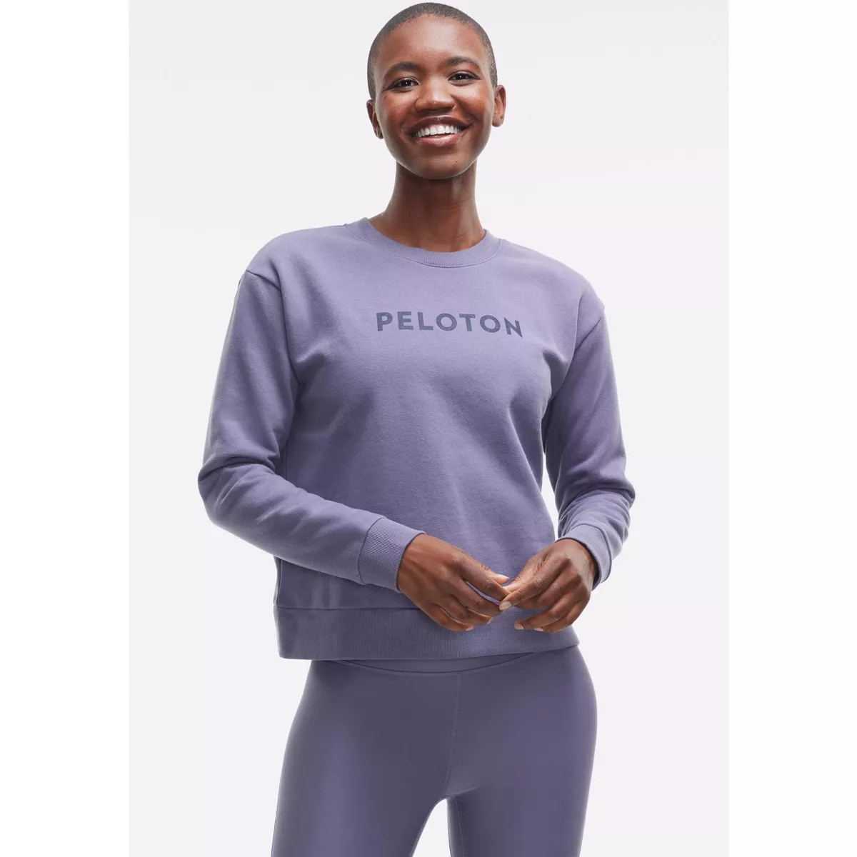 Peloton Women's Fleece Crewneck, Ash, L | Target