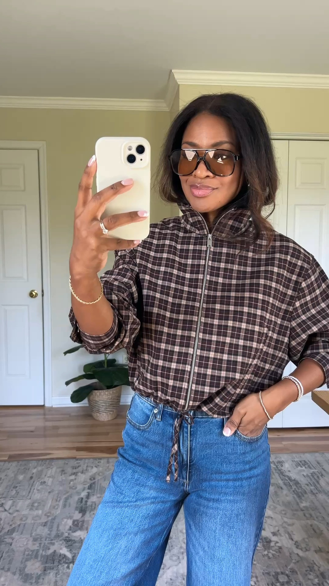 Wearing a small and the jacket and the jeans are a size 4 /small. Boots are tts ￼

#LTKootd #LTKgrwm #LTKOver40