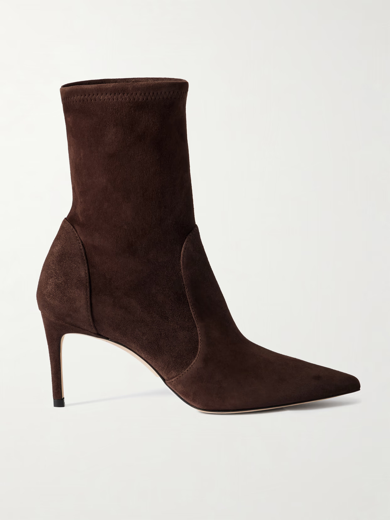 Stuart Weitzman - Stuart Suede Ankle Boots - Brown | NET-A-PORTER (US)