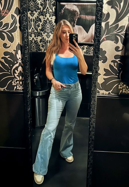 Casual OOTD 💙 great staples is where it’s at! Love this tank & these jeans! My new closet staples. 
Medium in tank
Size 6 in denim

#LTKstyletip #LTKover40