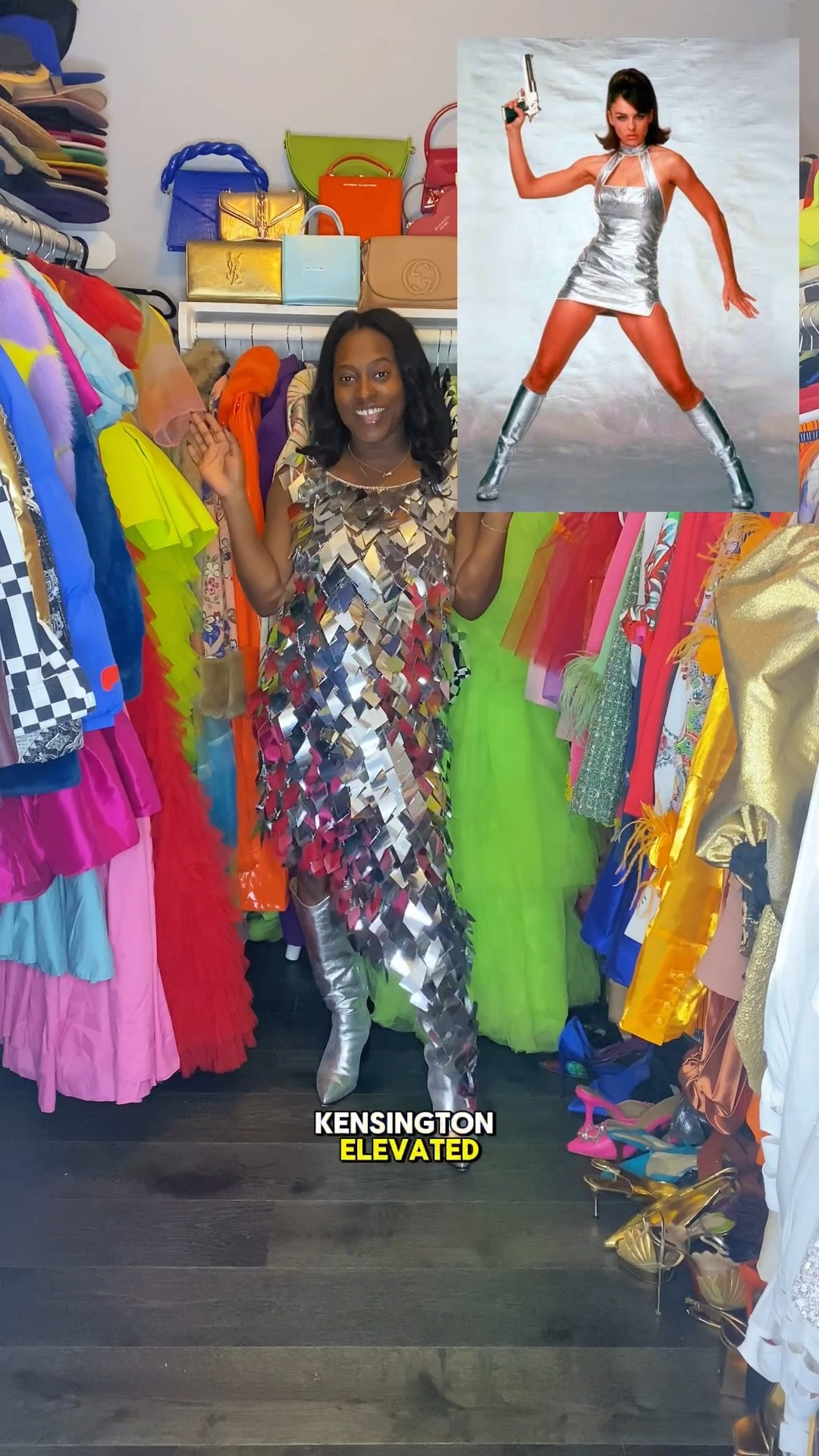 Recreated this iconic Vanessa Kensington from Austin Powers look as a potential Halloween Costume using a   Sequin dress and a pair of silver boots. 

Silver, sequin, Halloween costume idea, Halloween outfit idea, cowboy boots, boots, metallic, party dresss

#LTKFindsUnder100 #LTKStyleTip #LTKHalloween