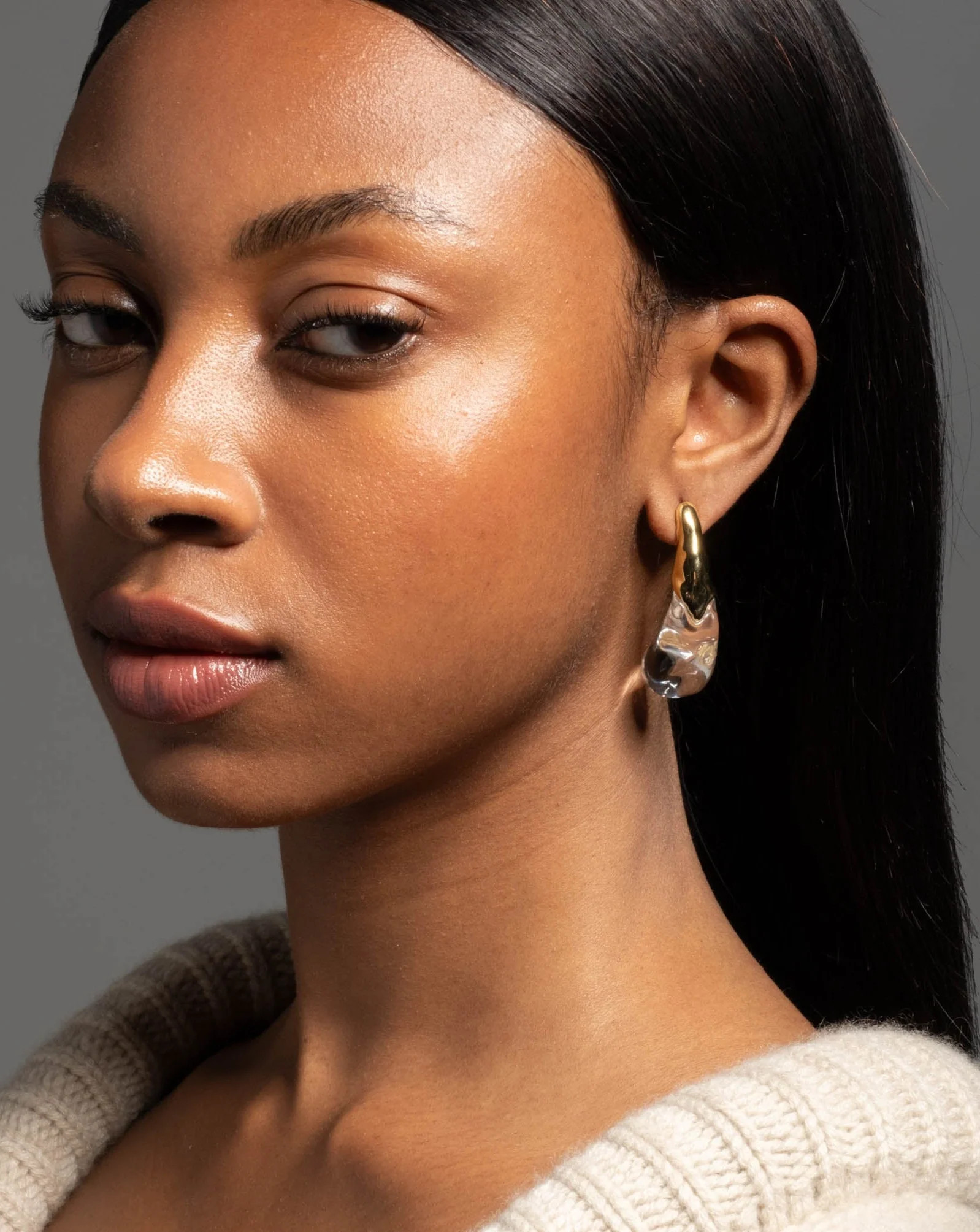 Liquid Lucite Arched Large Post Earring | Alexis Bittar