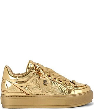 Kurt Geiger London Southbank Tag Liquid Metal Drench Sneakers - 35(5) | Dillard's