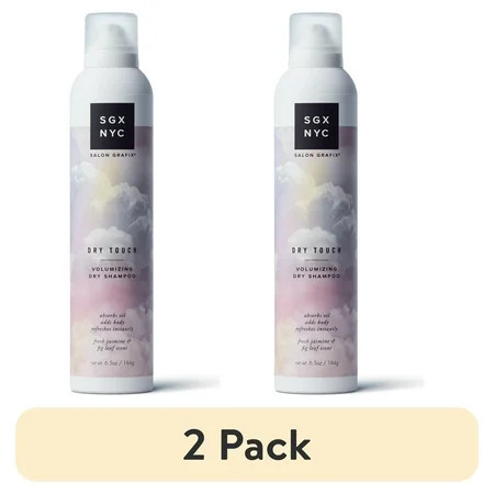(2 pack) SGX NYC Dry Touch Volumizing Dry Shampoo - Paraben Free, Vegan Dry Shampoo Spray Absorbs Excess Oil - Fresh and Bouncy Hair with No Residue - 6.5 oz | Walmart (US)