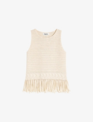 RO&ZO - Sleeveless Fringed-Hem Cotton Top | Selfridges.com | Selfridges