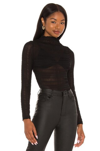 MINKPINK Rabia Mesh Long Sleeve Top in Black from Revolve.com | Revolve Clothing (Global)