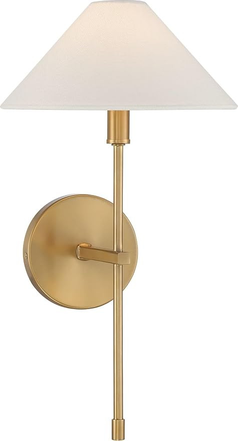 Savoy House 9-6608-1-322 Avon Traditional Vintage White Linen Fabric Wall Sconce, 1-Light 60 Watt... | Amazon (US)
