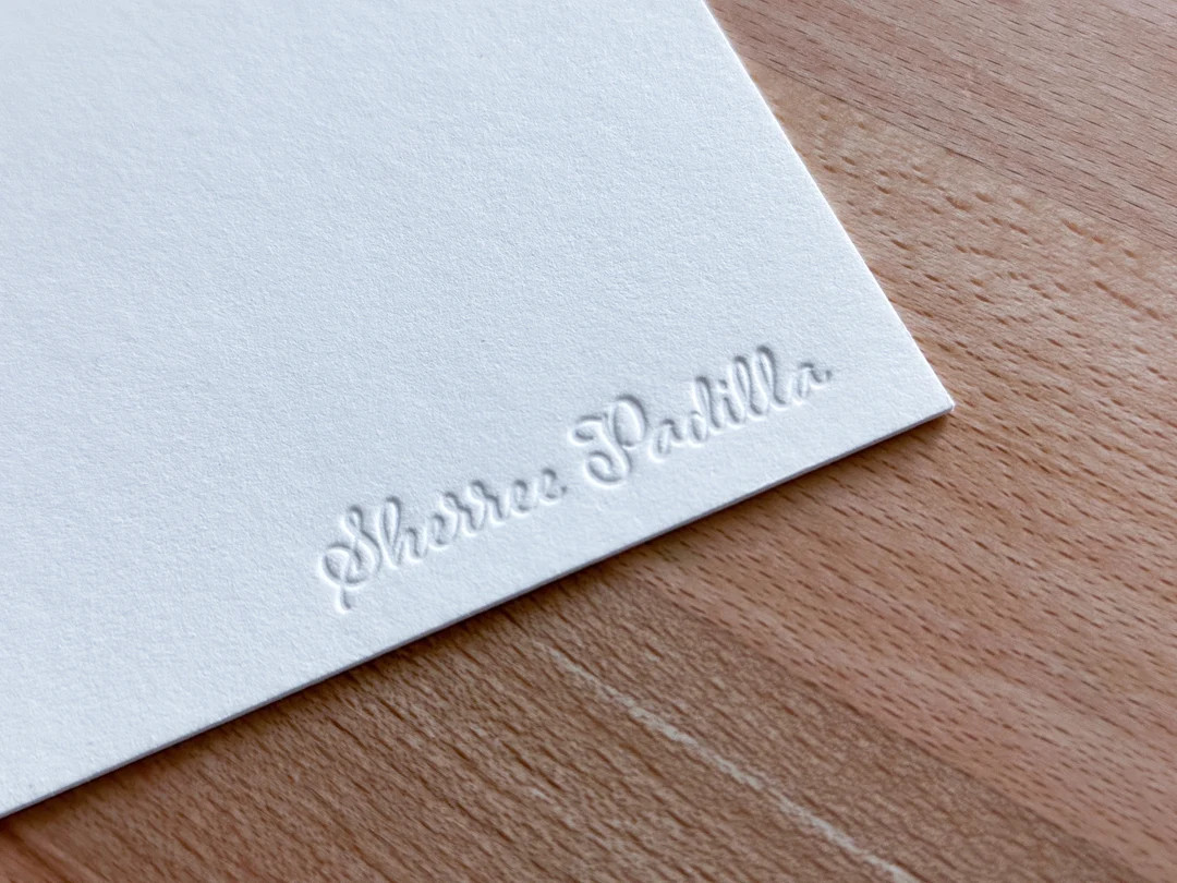 Personalized Minimalist Stationery Set Size | Custom Letterpress | A2 | Blind Emboss | String-tie... | Etsy (US)