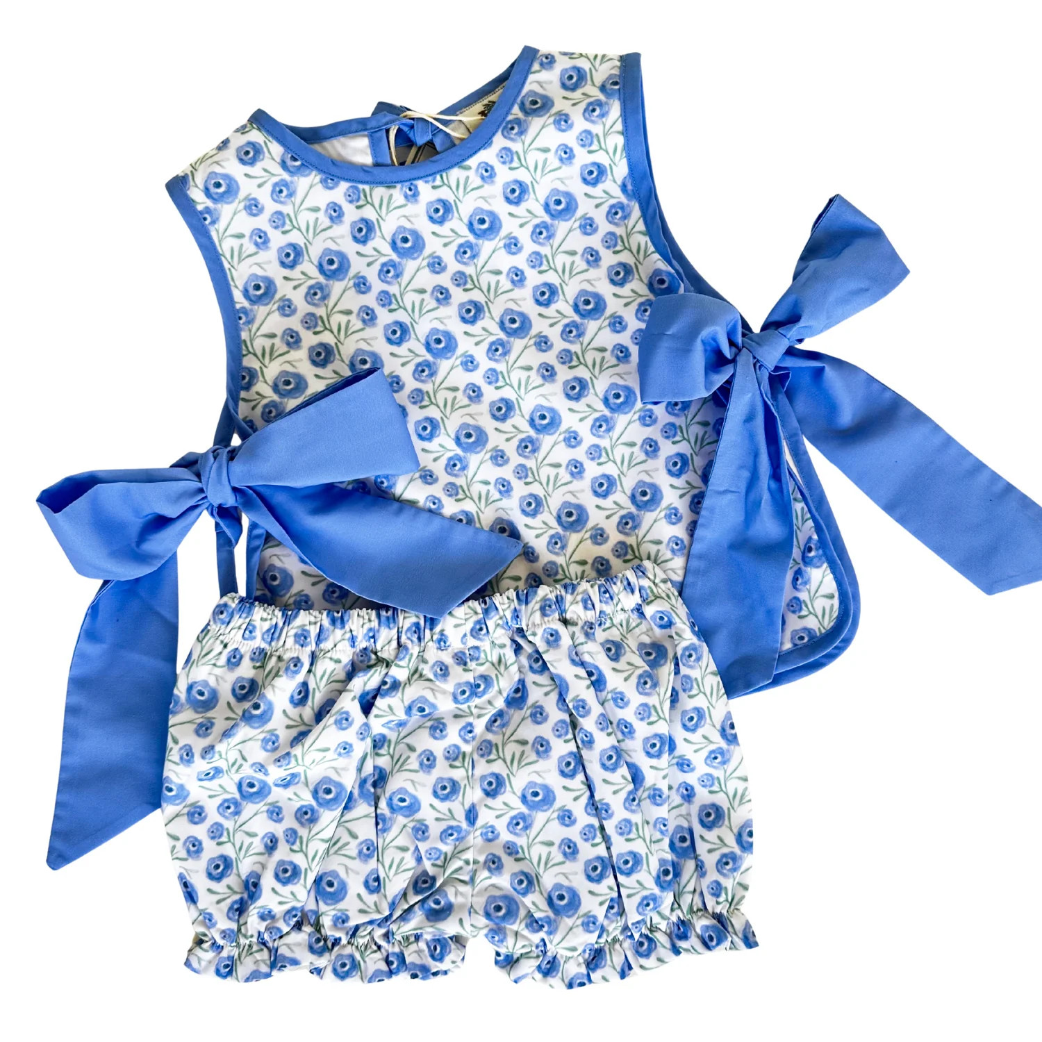 Girls Purple Poppy Side Tie Bloomer Set | Hamner Hill