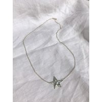 Star Necklace Textured Pendant Sterling Silver 925 Dainty Charm Minimal Handmade Astrology Unusual C | Etsy (US)