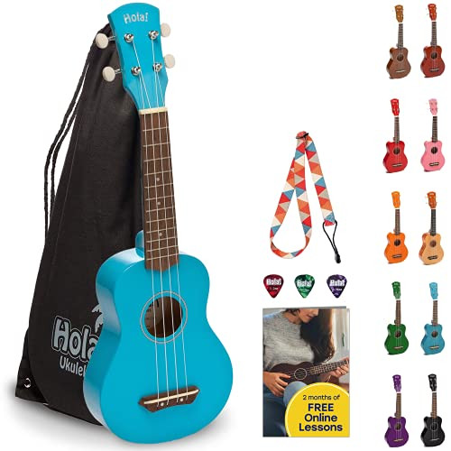 Hola! Music Ukuleles for Adults, Kids & Beginners - 21" Maple Soprano Ukulele w/Bag & More - Light B | Amazon (US)