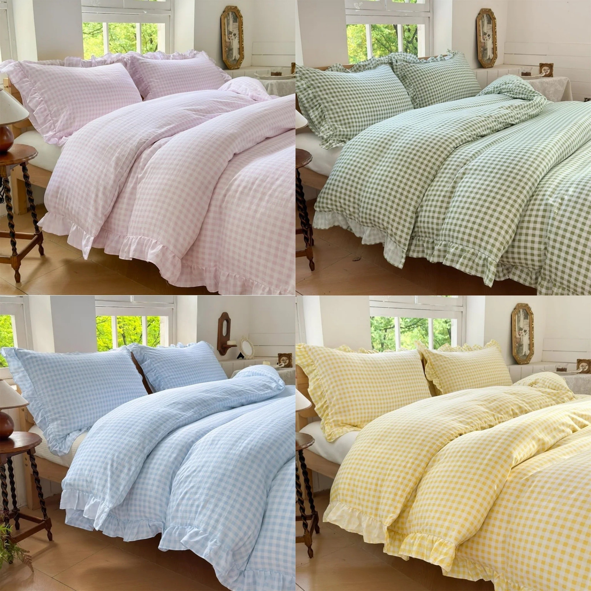 Loving these adorable gingham bedspreads for spring! 🩷💚🩵💛

#LTKSeasonal #LTKKids #LTKHome