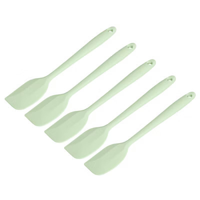 Unique Bargains Heat-resistant Silicone Spatula Spoon for Baking Cooking Mixing 8.5” Cyan 5 Pcs | Target