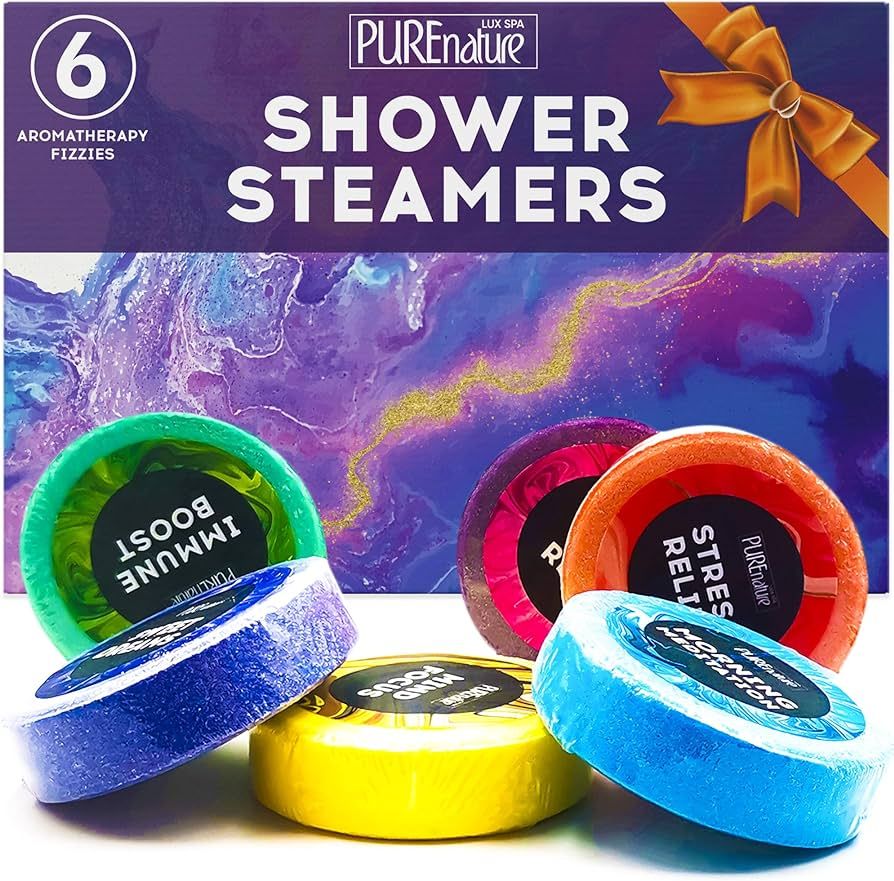 Aromatherapy Shower Steamers Set - Six Uplifting, Relaxing Scents for Stress Relief - Perfect Sel... | Amazon (US)