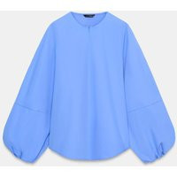 Zara - Poplin Balloon Sleeve Shirt - Light Blue - S - Woman | Zara US