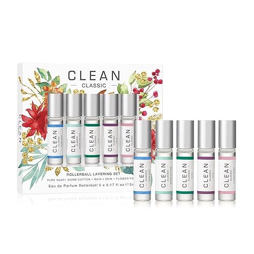 CLEAN CLASSIC Eau de Parfum Rollerball Fragrance Gift Set | Includes Warm Cotton, Skin, Rain, Flo... | Amazon (US)