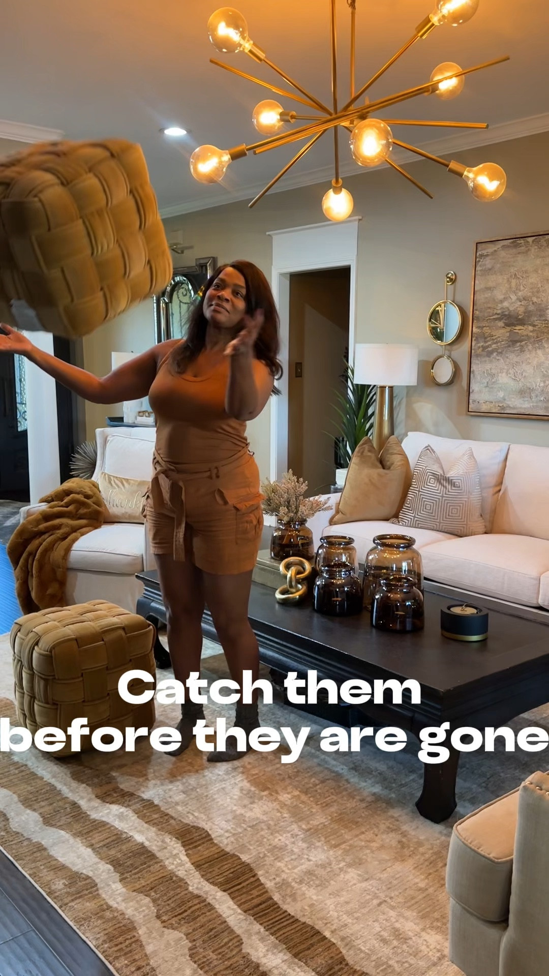 ✨""Good Morning! Pouf, time waits for no one. Catch this chance before it's gone!" #ltkhome #fallhkmedecor