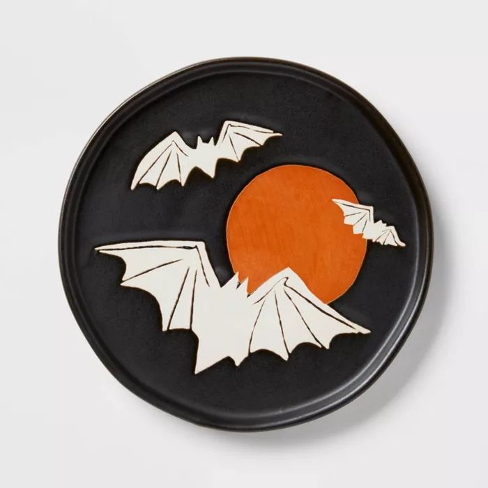 6&#34; Stoneware Bat and Moon Appetizer Plate - Threshold&#8482; | Target