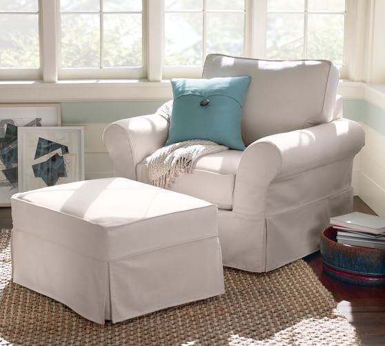 PB Comfort Roll Arm Slipcovered Armchair | Pottery Barn (US)