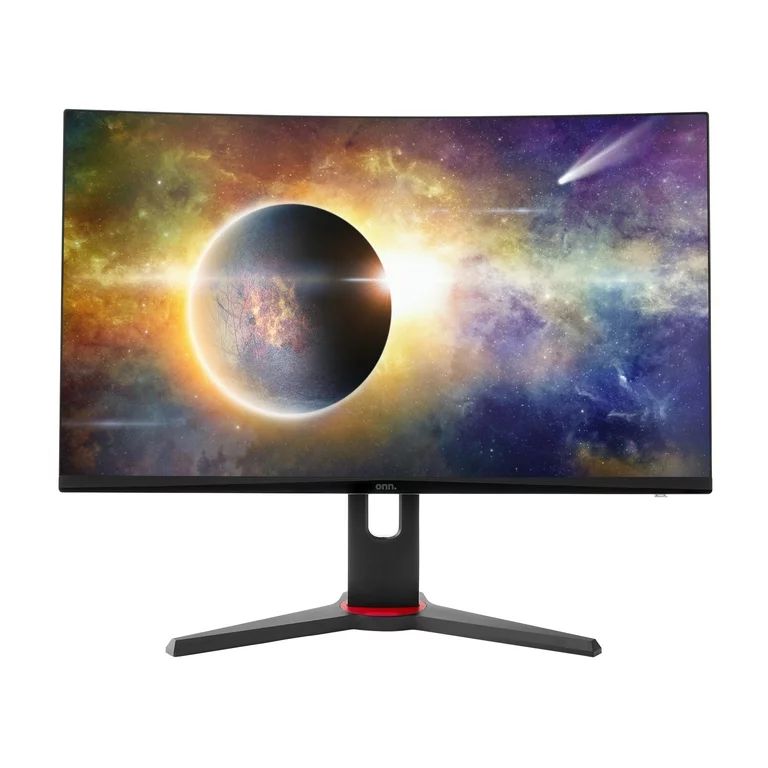onn. 27" Curved QHD (2560 x 1440p) 165Hz 1ms Adaptive Sync Gaming Monitor with Cables, Black, New | Walmart (US)