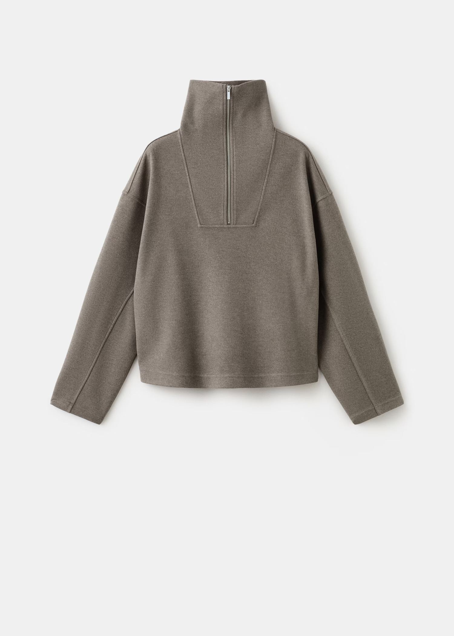 Sweat-shirt col montant zippé | Mango EU