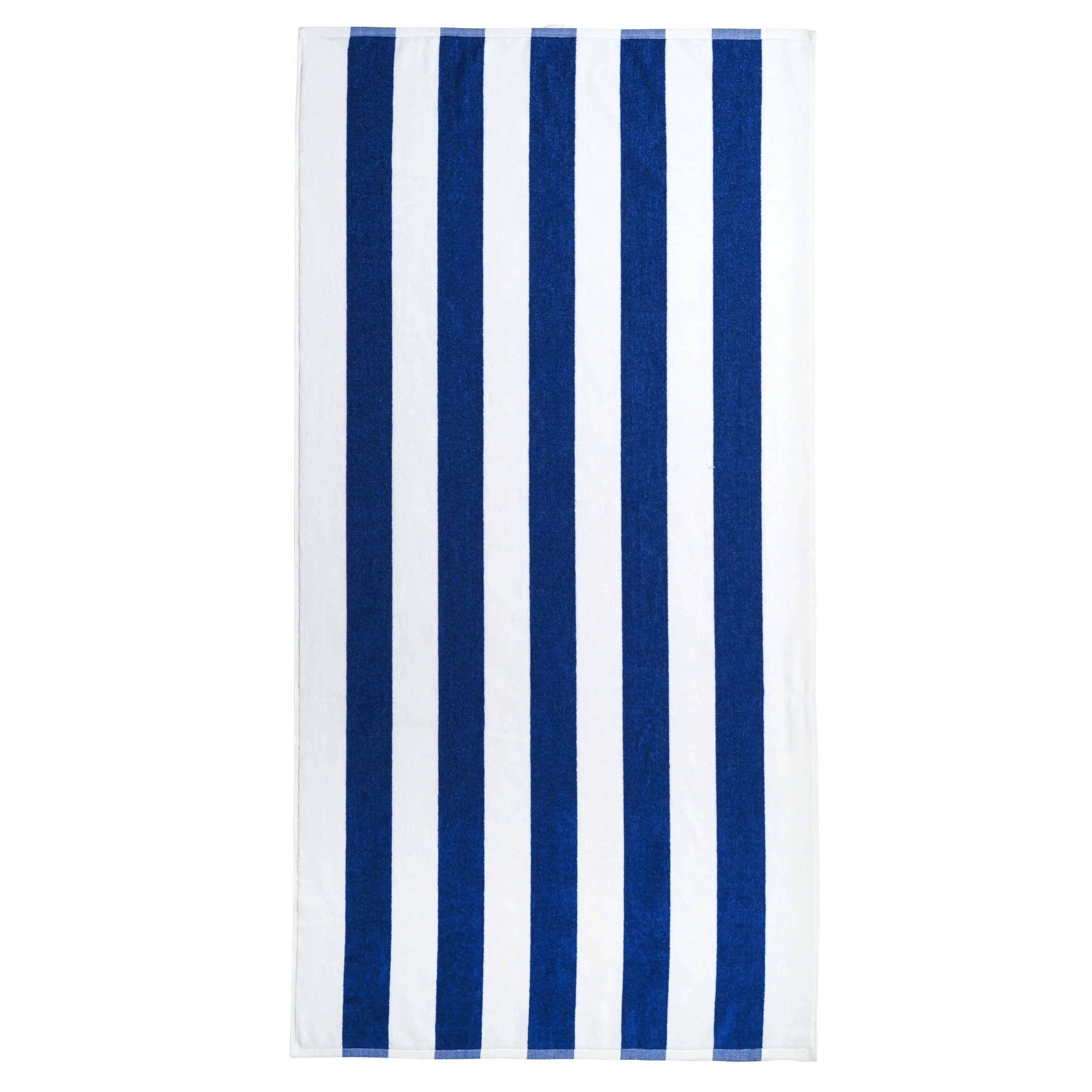 Mainstays Cabana Stripe Cotton Blend Beach Towel, 58" x 28", Blue | Walmart (US)