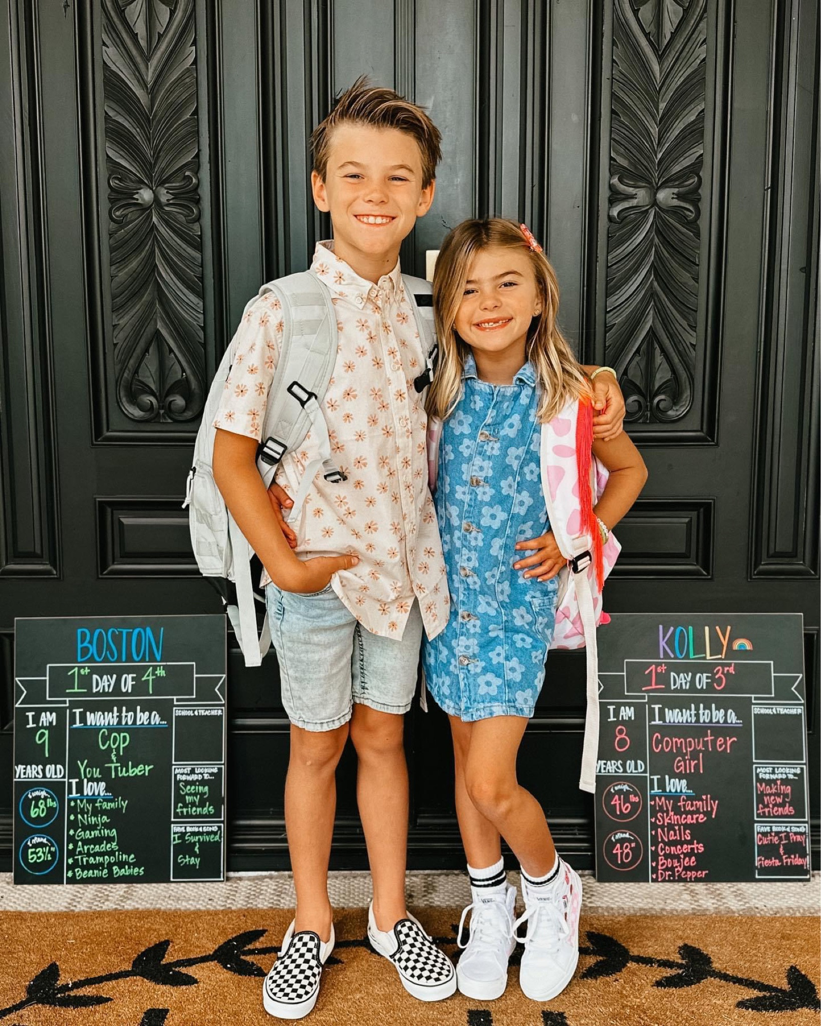 First day of school outfits!! 
Kolly’s dress is from last year but it’s so stinkin cute!!



#LTKkids #LTKBacktoSchool #LTKSeasonal