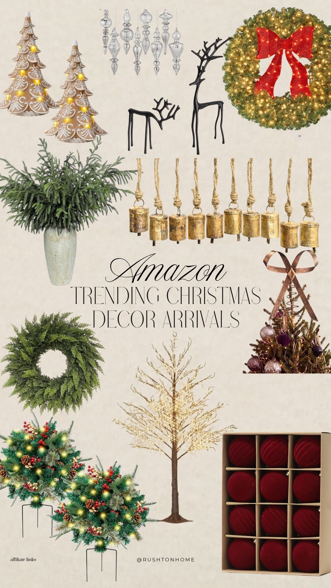 I know it’s early, but Christmas decorating is officially on my mind. 🎄🤎✨

I’ve been finding so many pretty Amazon pieces that make it easy to create that warm, classic holiday look without spending a fortune.

Think velvet ornaments, lush greenery, wreaths, bells, and all those little details that make a home feel festive and cozy. The best part is so many of these look way more expensive than they actually are.

If you love a traditional Christmas look that feels timeless rather than trendy, these are definitely worth saving for later. ✨

#LTKHome #LTKSeasonal #LTKmomlife