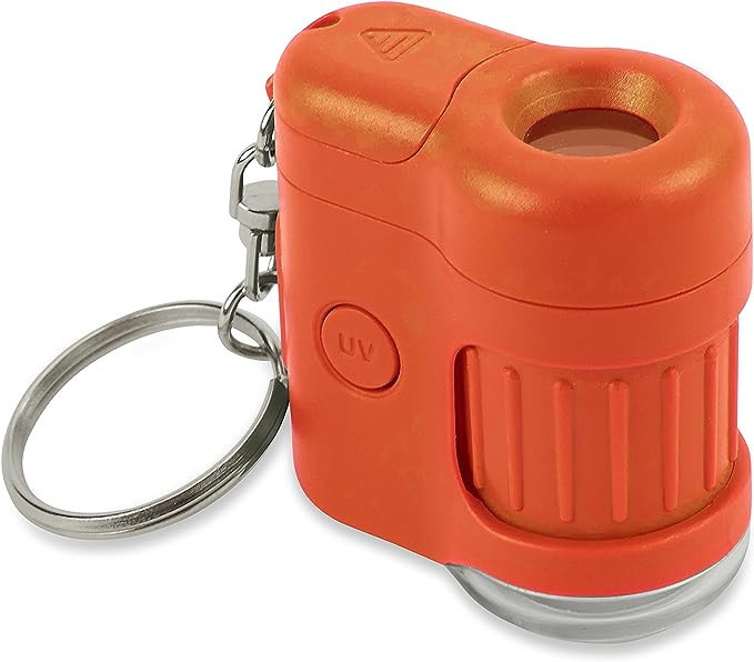 Carson MicroMini 20x LED Lighted Pocket Microscope with Built-In UV and LED Flashlight - Orange, ... | Amazon (US)