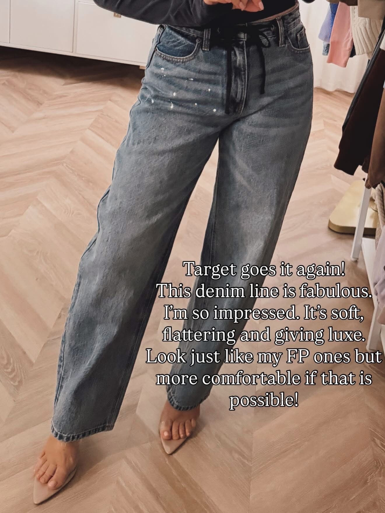 Target denim that looks designer! Neutral chic, comfy, and perfect for everyday outfits. 

🔥🔥🔥

Zara. Target style. Spring outfits. Spring trends. Denim. Jeans. Date night. 

#LTKootd #LTKgrwm