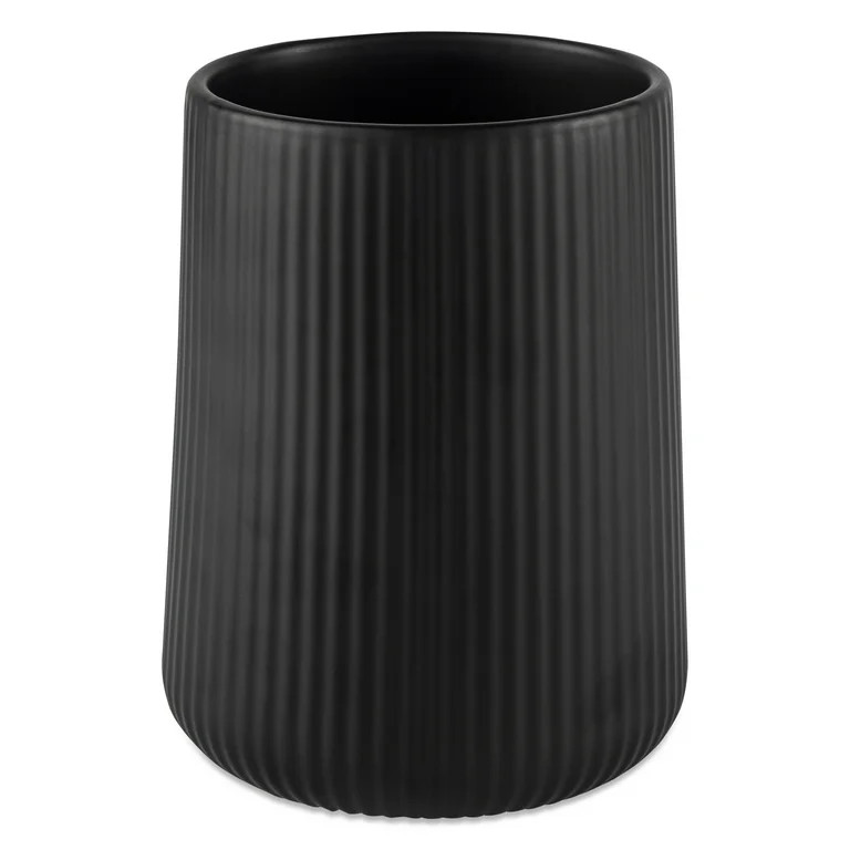 Thyme & Table 6.2" Ribbed Ceramic Kitchen Utensil Holder, Black | Walmart (US)
