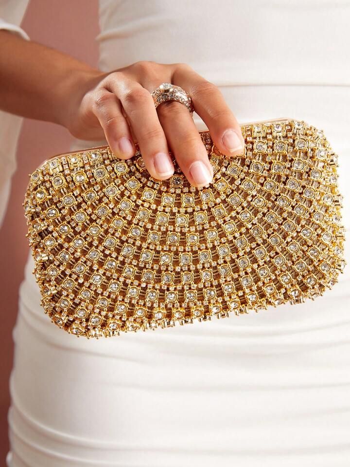SHEIN Belle Shiny,Glitter Bling Glamorous,Elegant,Exquisite,Quiet Luxury Fashionable Evening Bag ... | SHEIN
