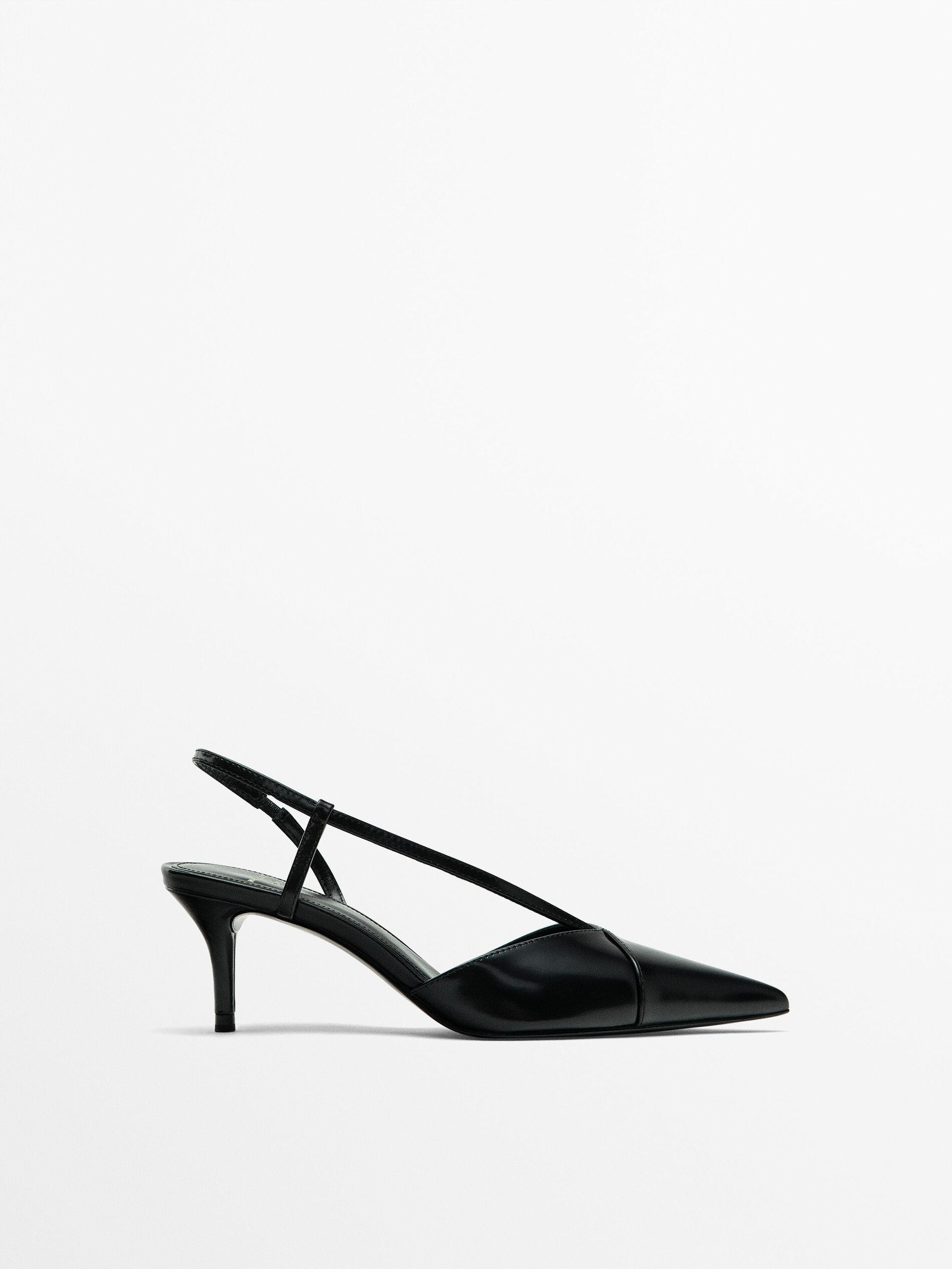 Slingback with instep strap - Studio | Massimo Dutti UK