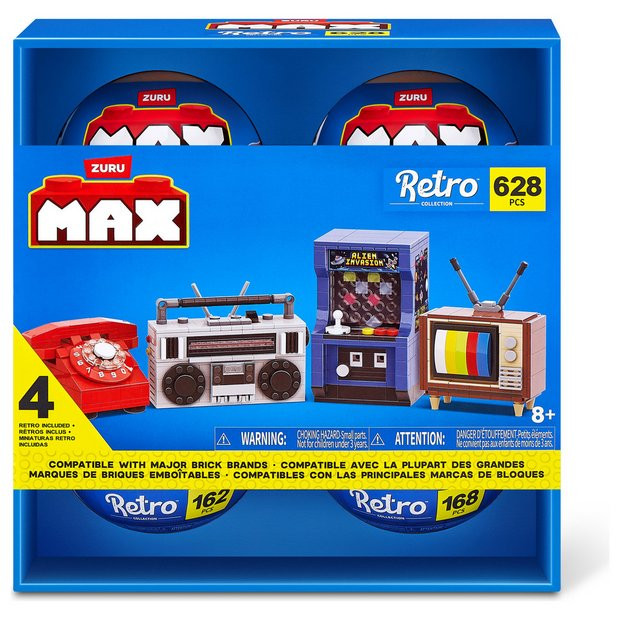 Buy Max Build More Retro Building Bricks Collection - Set of 4 | Construction toys | Argos | argos.co.uk