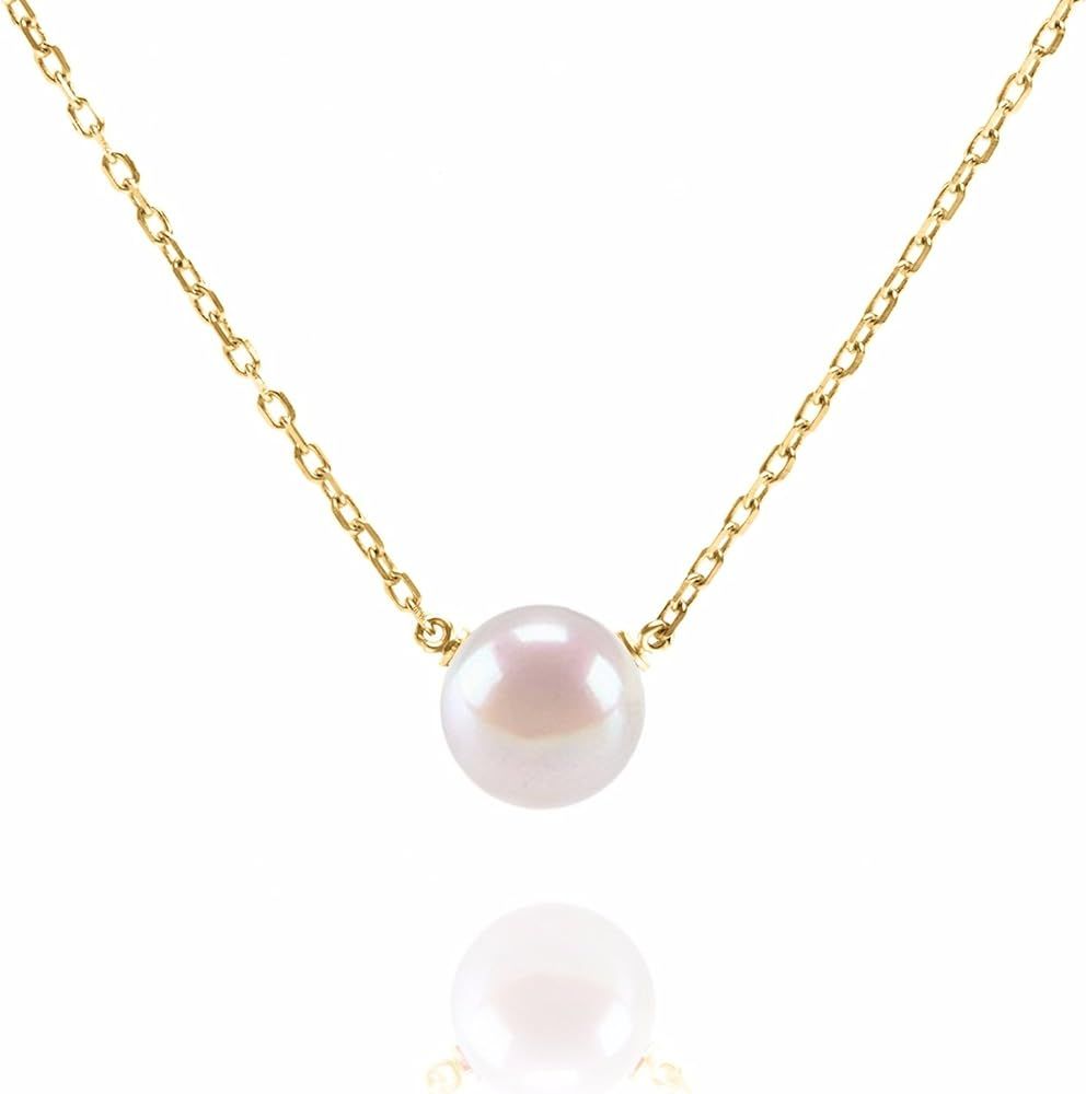 PAVOI Handpicked AAA+ Freshwater Cultured Single Pearl Necklace Pendant | Gold Necklaces for Wome... | Amazon (CA)