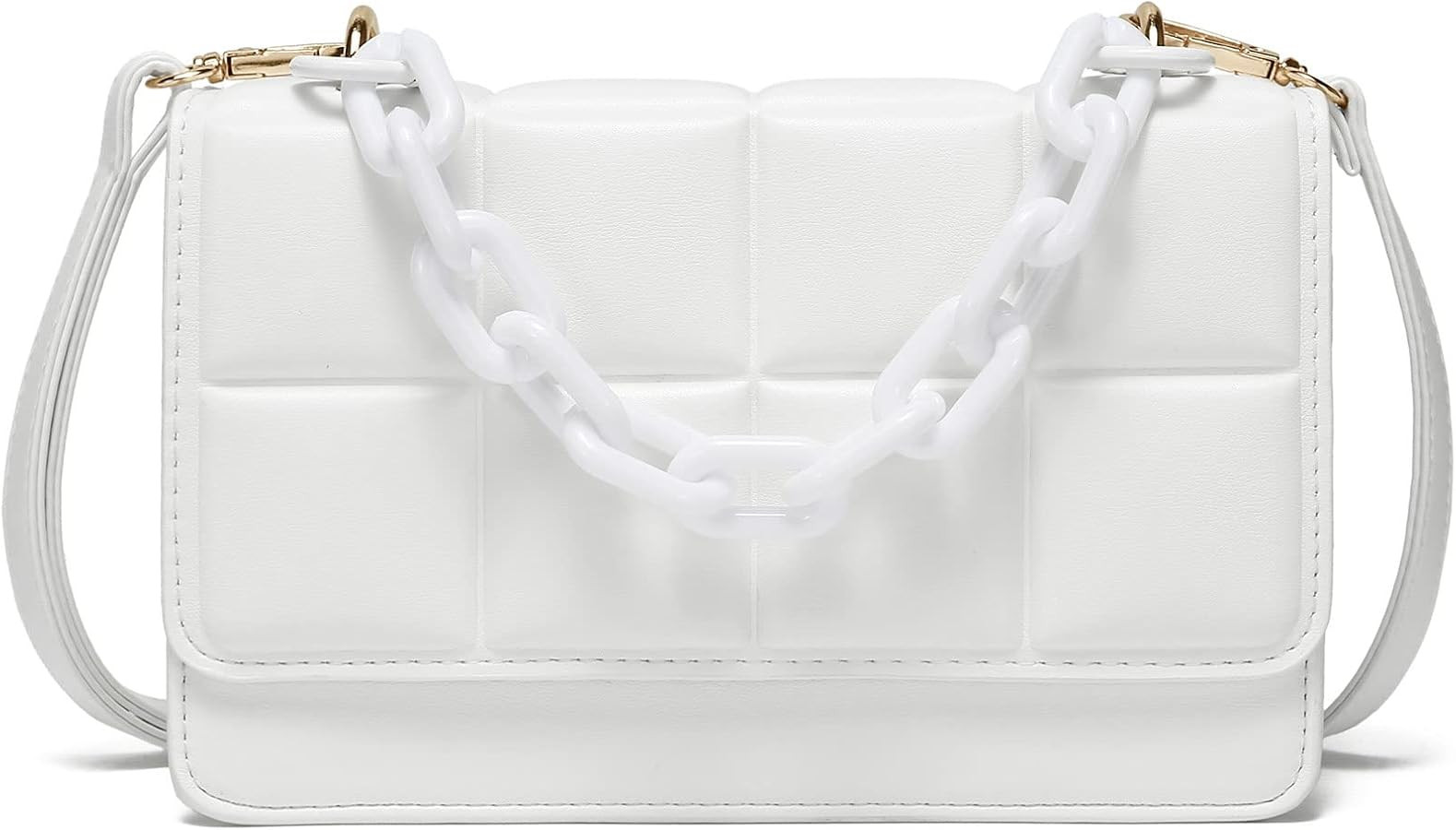 YIKOEE Quilted Chain Mini Shoulder Purse for Women | Amazon (US)