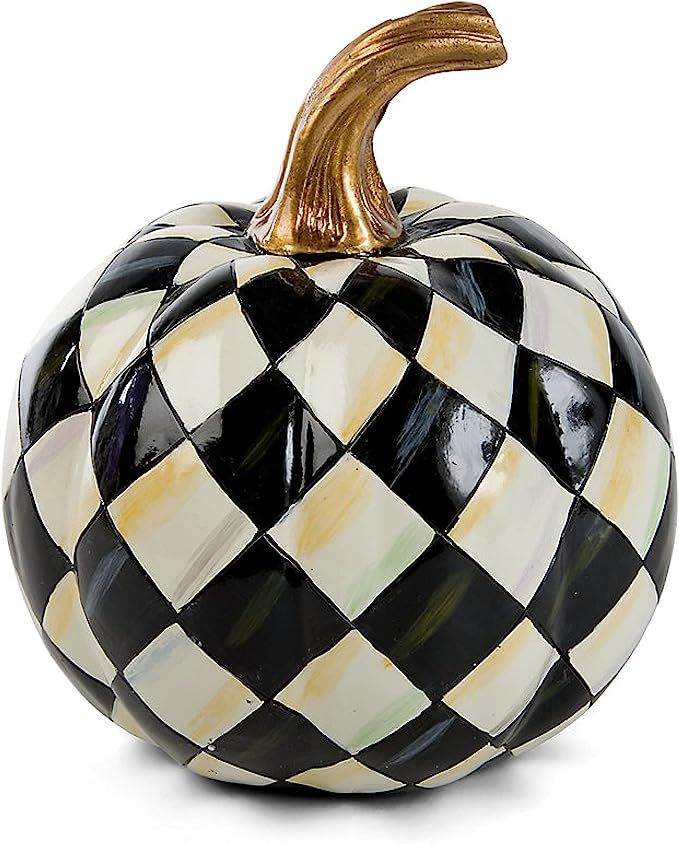 MacKenzie-Childs Courtly Harlequin Mini Decorative Pumpkin for Fall Decor, Autumn Decorations for... | Amazon (US)