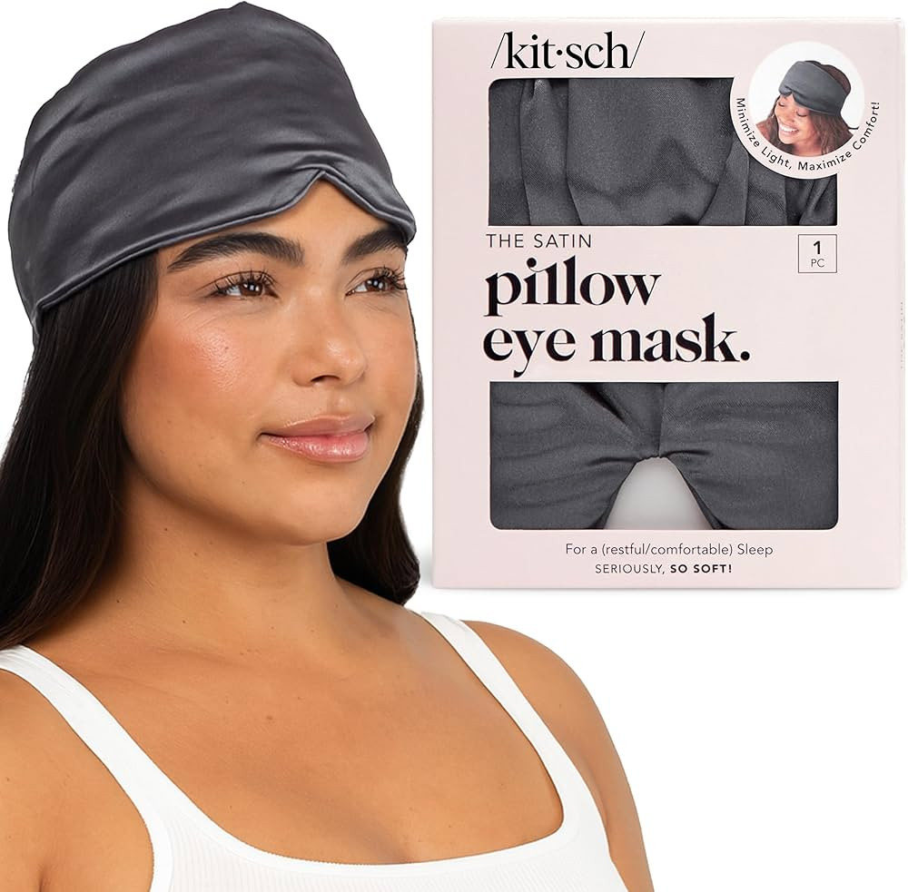 Kitsch Satin Sleep Mask - Eye Masks for Sleep, Softer Than Silk Satin Sleeping Mask Blindfold and... | Amazon (US)