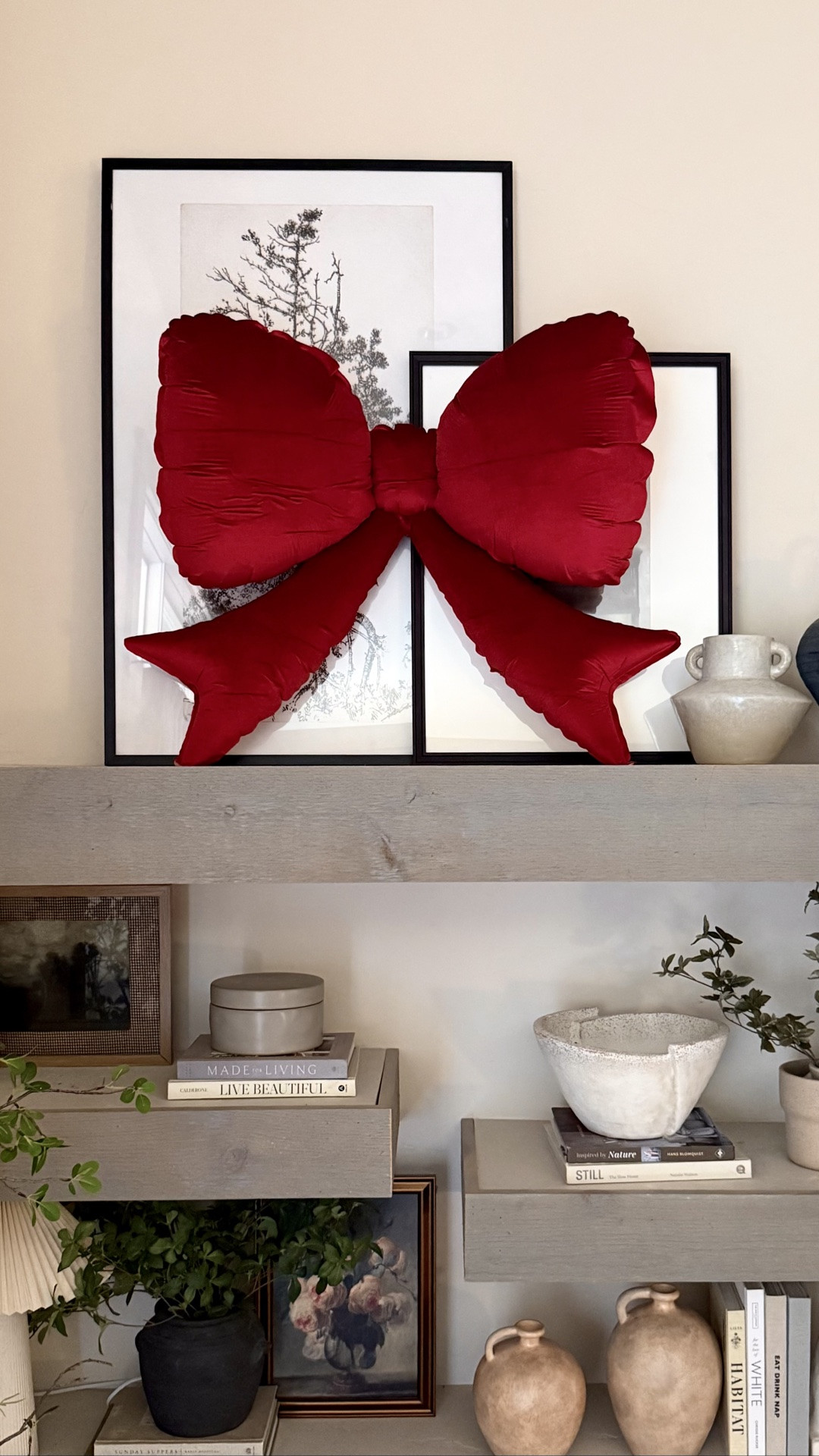 This red velvet bow is the perfect touch of the holiday season! 😍🎀🎄It’s so easy to make and only requires a few supplies! 🙌🏼

#LTKSeasonal #LTKHome #LTKSaleAlert