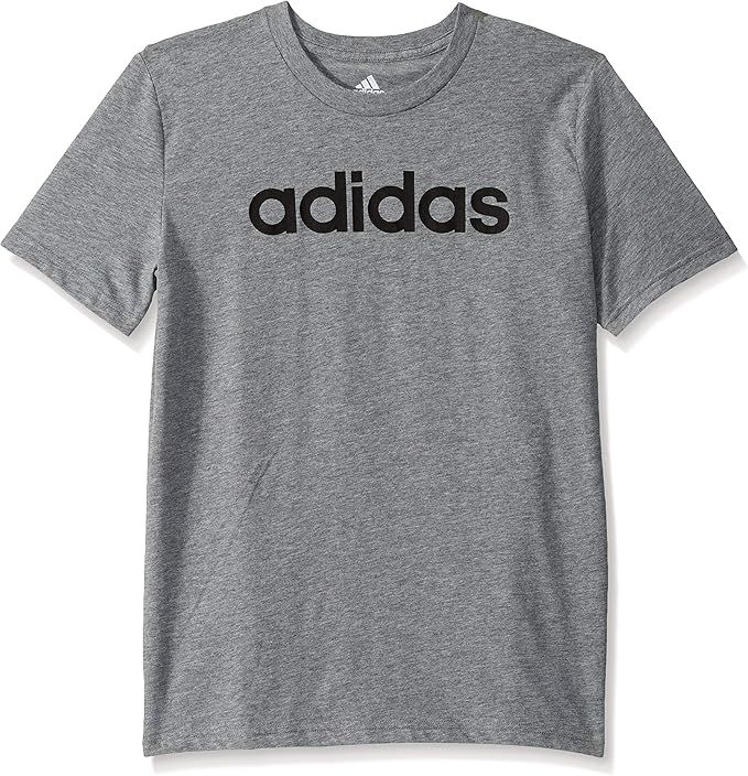 adidas Boy's Big Short Sleeve Cotton Script Logo T-Shirt | Amazon (US)