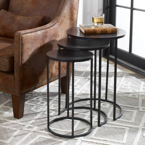 Cinnabar Road Robin Rich Espresso Nesting Tables Set of 3 | Lamps Plus