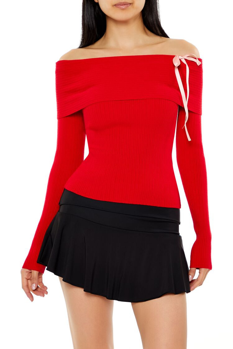 Bow Off-the-Shoulder Sweater | Forever 21