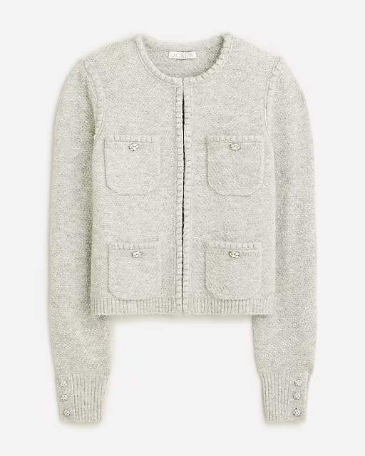 Odette sweater lady jacket with jewel buttons | J. Crew US